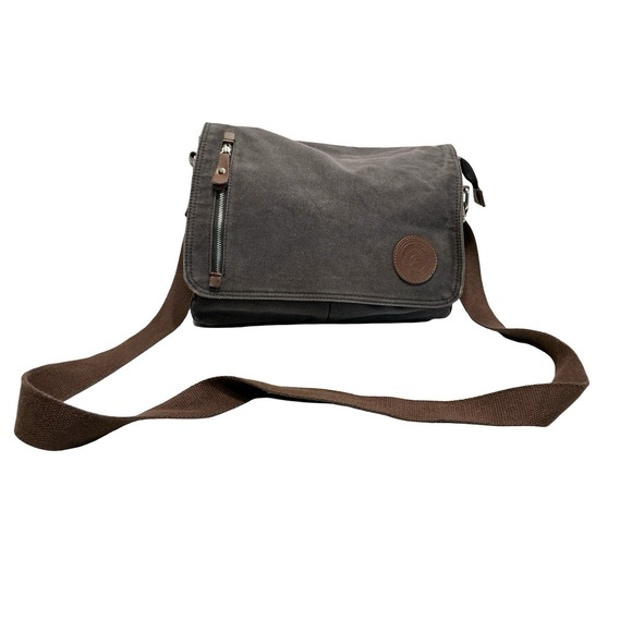 Other - Augur Strauss And CO Messenger Mens Bag Distressed Brown/Gray Messenger Bag EUC